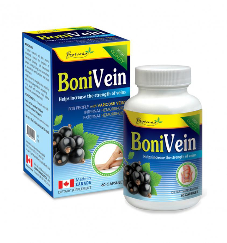 BoniVein là THỰC PHẨM CHỨC NĂNG giúp hỗ trợ điều trị bệnh trĩ có nguồn gốc từ thiên nhiên được nhập khẩu từ Canada