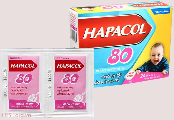 Thuốc Hapacol 80mg hạ sốt cho trẻ