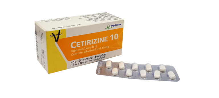 Thuốc Cetirizine giúp trẻ nhanh khỏi dị ứng mề đay.
