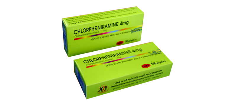 Thuốc chống dị ứng mề đay Chlorpheniramine thích hợp dùng ở trẻ em từ 2 tuổi trở lên.
