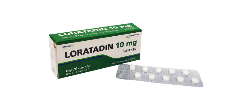 Thuốc Loratadine giúp điều trị chứng mề đay nhanh chóng, không gây buồn ngủ.