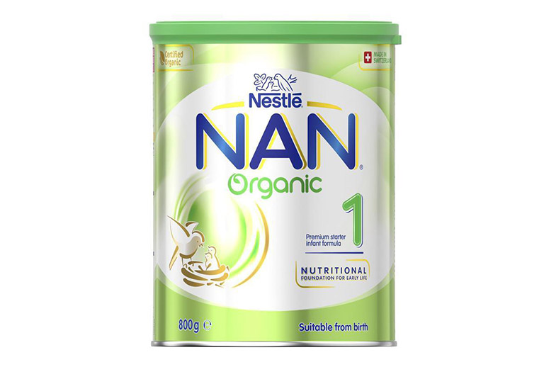 Sữa NAN Organic của Nestle chứa 97% là các thành phần hữu cơ