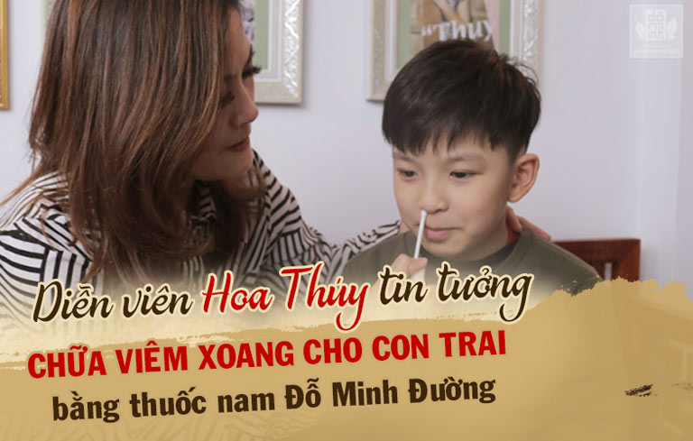 Con trai nữ diễn viên cũng đang dùng bài thuốc nam chữa viêm xoang của Đỗ Minh Đường
