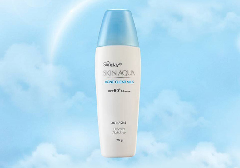 Sunplay Skin Aqua Acnes Clear Milk là sản phẩm chống nắng dành riêng cho da mụn