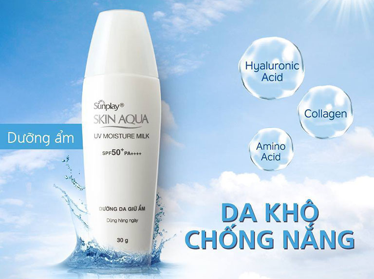 Kem chống nắng Sunplay Skin Aqua UV Moisture Milk có khả năng bảo vệ da và dưỡng ẩm sâu
