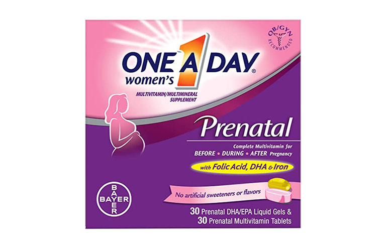 One A Day Prenatal bao gồm viên uống bổ sung Omega 3 và viên uống cung cấp vitamin