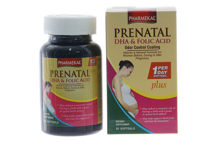 Viên uống bổ sung Prenatal DHA & Folic Acid cho mẹ bầu chai 60 viên