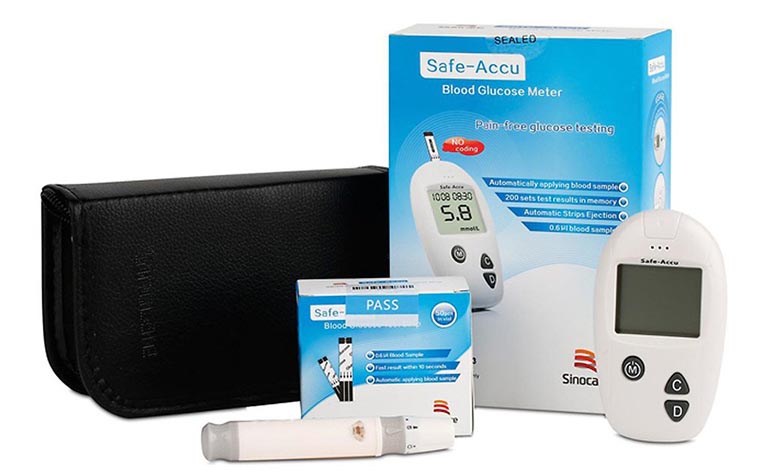 Máy đo đường huyết tại nhà Sinocare Safe- Accu của Đức được thiết kế nhỏ gọn, dễ sử dụng