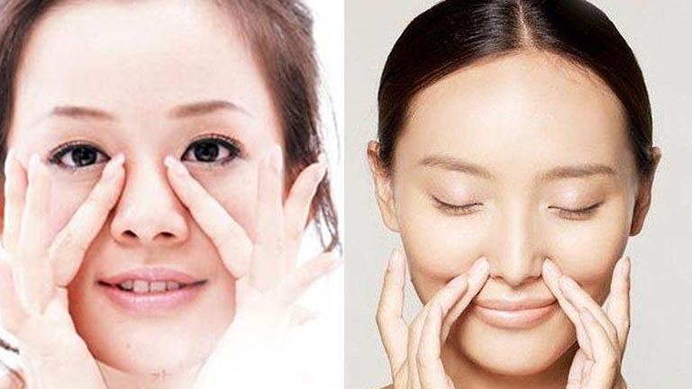 Massage mũi đúng cách và thường xuyên cũng có tác dụng thu gọn cánh mũi 