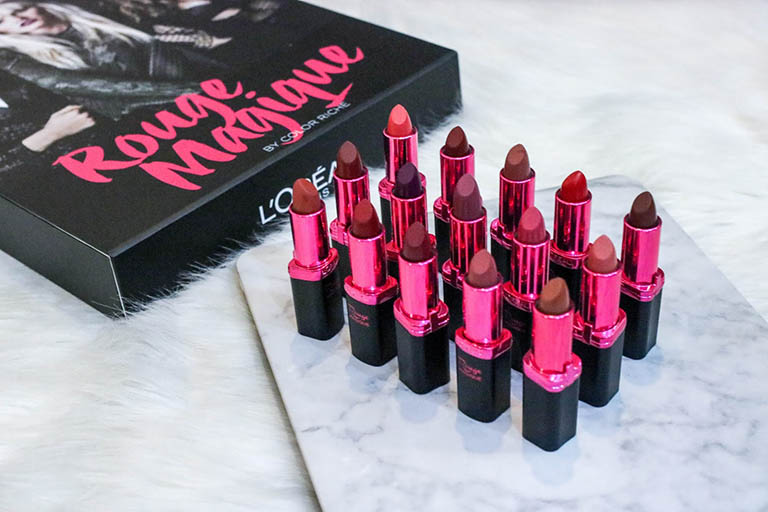 L’Oreal Paris Rouge Magique Matte Lipstick sở hữu thiết kế sang trọng và ngọt ngào với sắc hồng – đen