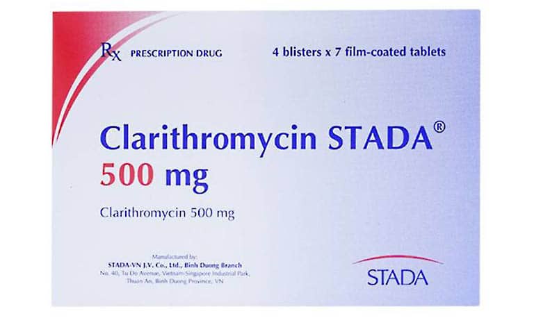 Clarithmycin là loại thuốc được dùng trong điều trị vi khuẩn Hp