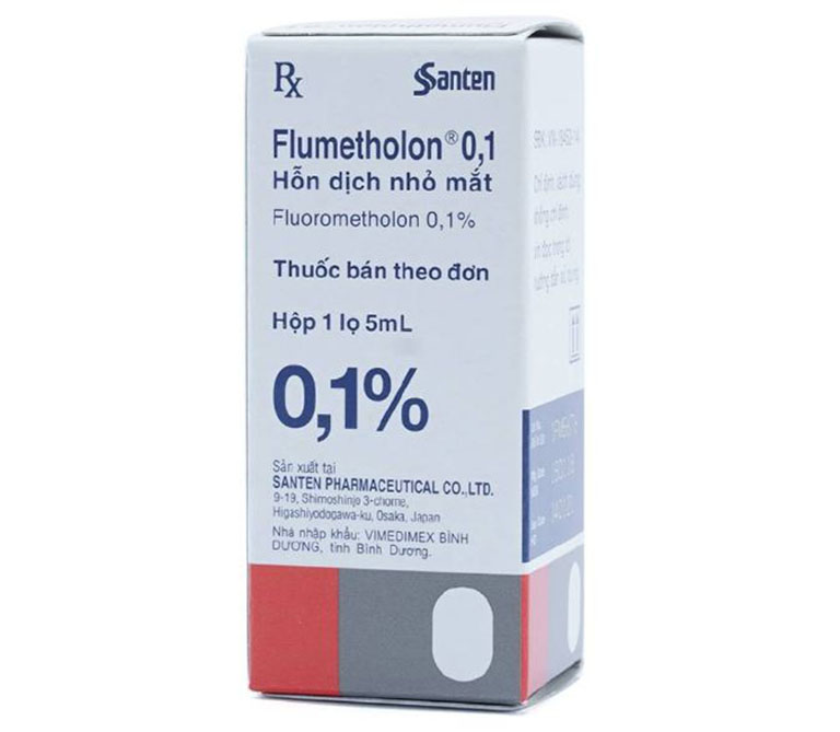 Fluorometholon là một loại thuốc dùng để nhỏ mắt khi bị dị ứng 