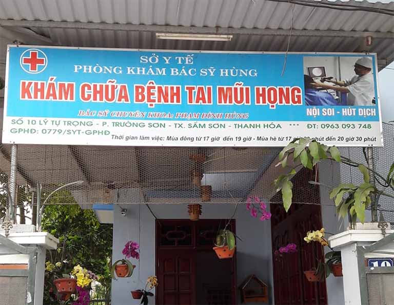 Phòng khám Tai Mũi Họng của BS Phạm Đình Hùng ở Thanh Hóa