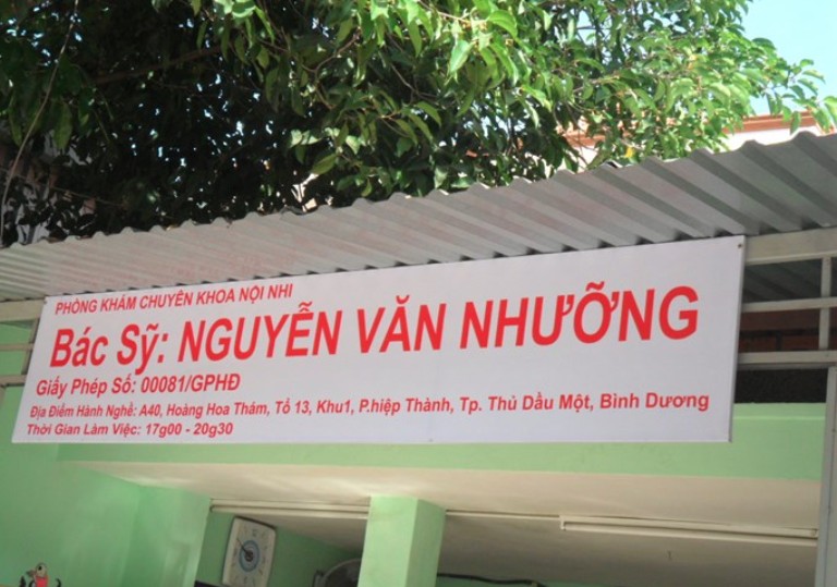 Phòng khám Nhi của bác sĩ Nguyễn Văn Nhưỡng