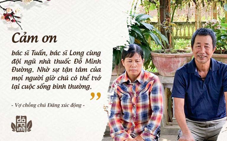 Chú Đăng cùng gia đình gửi lời cảm ơn tới nhà thuốc Đỗ Minh Đường