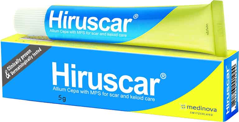 Hiruscar là thuốc có tác dụng điều trị sẹo với 3 dạng thuốc đang lưu hành trên thị trường.