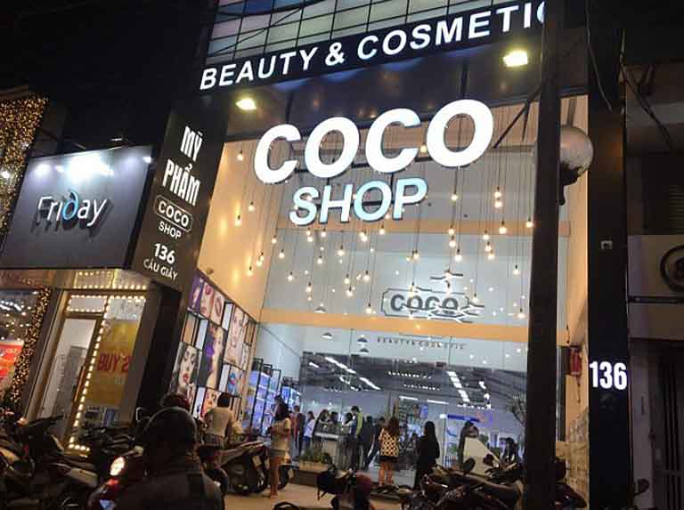 Coco shop là chuỗi hệ thống cửa hàng mỹ phẩm chính hãng tại Hà Nội 